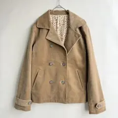 美品　ミッシェルクラン　iiMK ショート　Pコート　M ベージュ　コーデュロイ