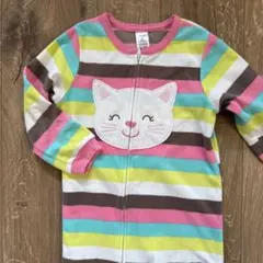 Carter's 猫顔ストライプパジャマ