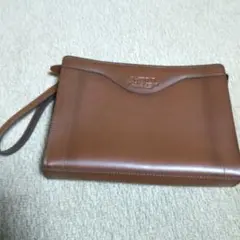 St-German ブラウンレザー クラッチバッグ