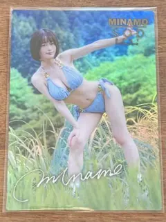 TWICE MINAサイン入りチェキ【月様限定】 MINAMO メタリックカード　サイン入り(デジタルサイン)　チェキ　生写真2枚