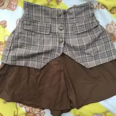 チェック柄キュロットパンツ(axes femme)