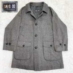 【極美品】ダックス コート ロング カシミア 100% ツイード オーバーサイズ