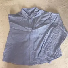 ライトブルー コットン ボタンダウンシャツ