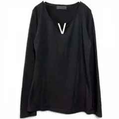CRYX クリックス 長袖Tシャツ 黒 M ゴールド金具 ロンT 装飾 伸縮性のサムネイル