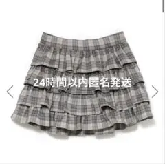 BUBBLES フリルパターンスカパン Sサイズ チェック 新品未使用