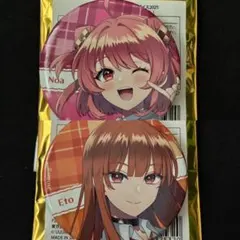 yuki-様　カラフルピーチ　のあ&えと　パラぴち缶バッジセット