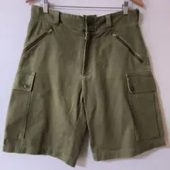 post overalls 日本製 オリーブ カーゴショーツ Lサイズのサムネイル