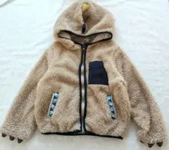 SHOUL'FRUE フード付きアウター 110　恐竜　ボア