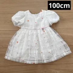 Pink Heart フラワー刺繍 ドレス　サイズ　100cm