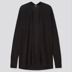 【UNIQLO/ユニクロ】美品✨ カーディガン 薄手 ブラック 黒 Sサイズ