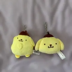 ポムポムプリン　ぬいぐるみキーホルダー　2個セット