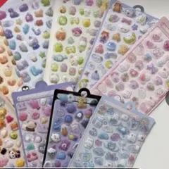 10枚セット シール ぷくぷく　3D 立体シール　まとめ売り　可愛い　お洒落