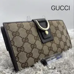 ✨️良品✨️GUCCI 長財布 アビー GGキャンバス レザー Dリング ブラウンのサムネイル