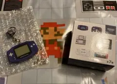 ニンテンドーミュージアム ゲームキーホルダー　ゲームボーイアドバンスと袋も