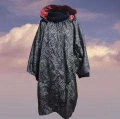 一点物＊幾何学模様の着物リメイク フード付きチュニック