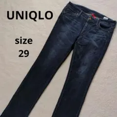 ユニクロ ストレッチ スキニーフィットデニム ダークブルー サイズL