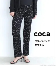 コカ プリーツパンツ ドット ウエストゴム