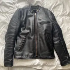 VANSON TALONジップ シングルライダースジャケット ブラックのサムネイル