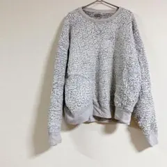 即購入OK✨PINK【S】フリース風スウェット グレー 裏起毛