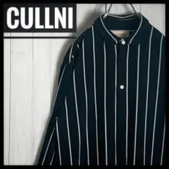 149　クルニ ストライプ柄　ロングシャツ　オーバーサイズ　M～L相当　黒のサムネイル