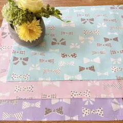 30x40 くすみリボン♡ランチョンマット3枚セット　女の子 ♡