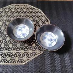 【たち吉】新品　黒　葡萄柄　小鉢セットのサムネイル