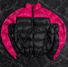 美品Columbia ダウン 00s puffy jacket S黒 ピンク