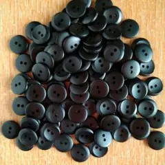 《ボタンまとめ売り》黒11mm(約100個)