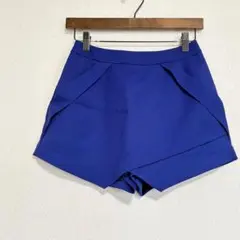 muse muse /ショートパンツ ミニスカンツ 左右ポケット付き ブルー Sのサムネイル