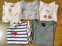 プティマイン　さくらんぼ　ハート　バレエ　パンダ　ねこ　Tシャツ　まとめ　90