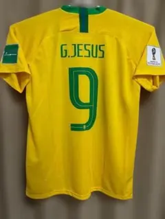 【ブラジル製・18年ロシアW杯パッチ付】ブラジル代表9ジェズスレプリカL（新品）