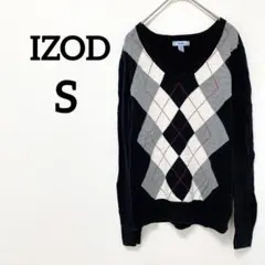 アーガイル セーター 黒