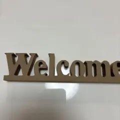 値下げ中　Welcome 文字置物 木製
