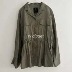 w closet ダブルクローゼット 開襟サファリシャツ リネンシャツジャケットのサムネイル