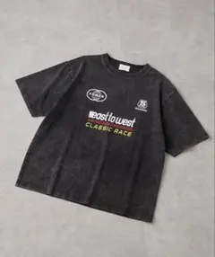 ヴィンテージ加工 レーシングプリント半袖Tシャツ　古着