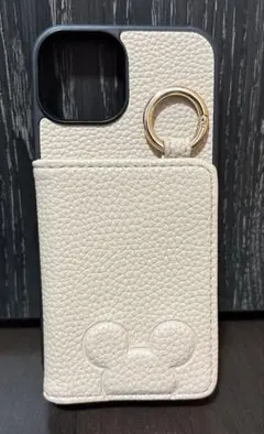 iPhone14ケース　ミッキー　ベージュ