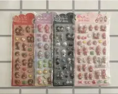 4枚　ぷくぷくシール　ぷっくりシール　デコシール　3D