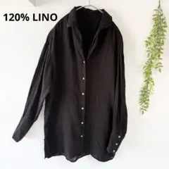 120%lino ビッグシルエット オープンカラーシャツ リネン ブラウスのサムネイル