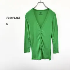 Futier Land Etonカラーグリーン カーディガン S相当 f037のサムネイル