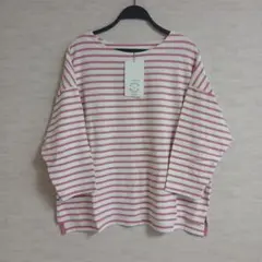 SEASON REASON ボーダーカットソー　ピンク×白　Ｌ
