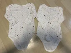 ミキハウス　長袖肌着　ロンパースタイプ　2点セット