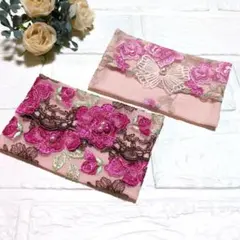 No.21　2枚セットポケットティッシュケース　ハンドメイド