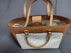 MICHAEL KORS ショルダーバッグ ブラウン/ホワイト