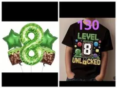 マイクラ風　誕生日　風船　バルーン　8歳