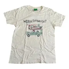 BEAMST WHERE DO WE GO? プリントTシャツ アイボリーのサムネイル