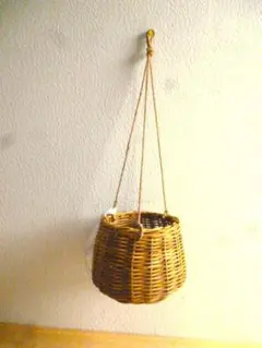 アラログバスケット 吊り下げ式 自然なブラウン