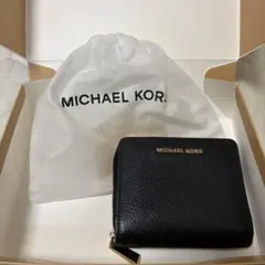 【箱付き】MICHAEL KORS マイケルコース 二つ折り財布 ブラックのサムネイル