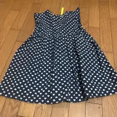 ハート柄ノースリーブワンピース 130