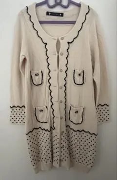 【フランシュリッペ】トロンプルイユロングカーディガン