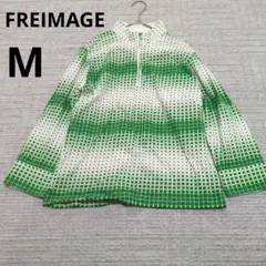 FREIMAGE ハーフジップ シャツ グリーン ゴルフ　ウェア M